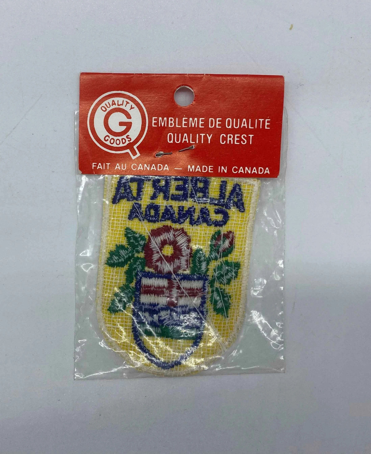 Vintage Alberta Canada Crest Patch, New Old Stock Alberta Canada Crest Patch, Alberta Canada Provincial Crest Patch, Alberta Canada Patch