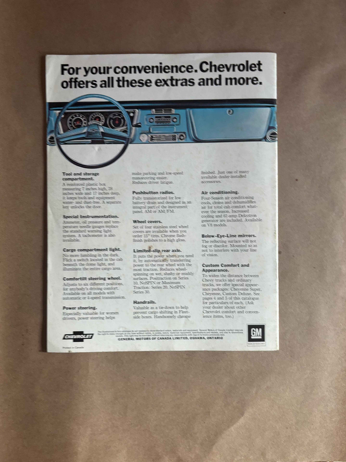 1972 Chevrolet Trucks Brochure, 1972 El Camino Brochure, Chevy Blazer Brochure, 1972 Chevrolet Suburban Brochure, 1972 Chevrolet Cheyenne