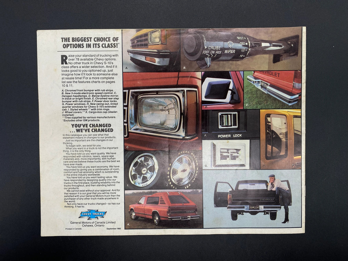 1983 Chevy S-10 Pickups Dealership Brochure, 1983 Chevy S-10 Pickups Sales Brochure, 1983 Chevy Truck 4x4 Extended Cab Brochure, Chevy Truck