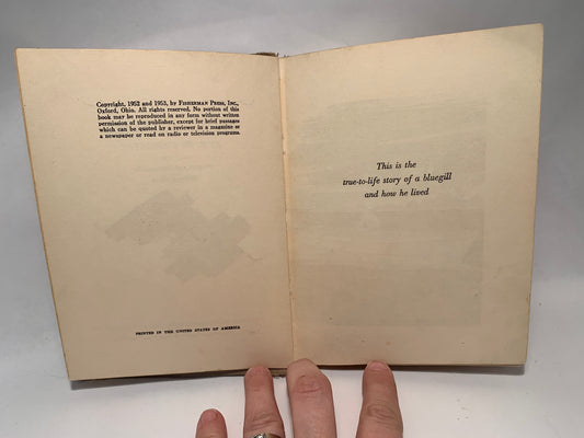 Vintage Bobby Bluegill by R W Eschmeyer, Rare 1953 Hardcover Bobby Bluegill Book, The Fisherman Press, Vintage Bobby Bluegill kids book