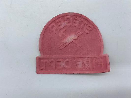 Vintage Steger Fire Department Patch, Steger Fire Dept. Patch, Red & Yellow Steger Fire Dept. Vintage Patch, Vintage Fire Department Patch