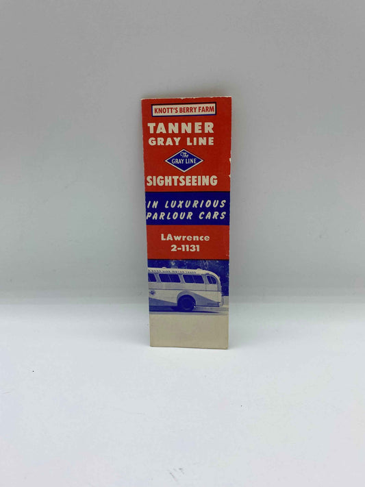 Vintage Tanner Gray Line Disneyland Sightseeing Daily Tours Schedule, 1959 Tanner Gray Line Sightseeing Departure from Knotty’s Berry Farm