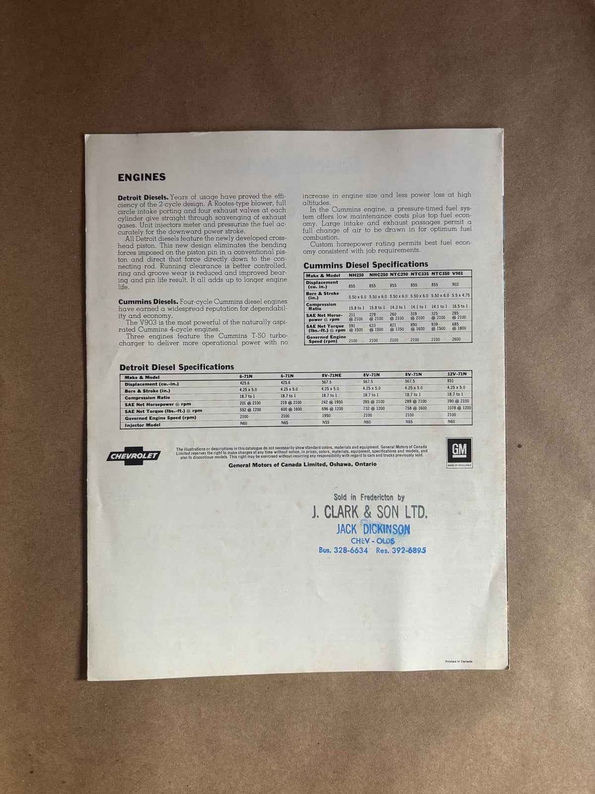 1973 Chevrolet Trucks 90 Series Brochure Conventional and Titan Models, 1973 Chevy Trucks 90 Series Brochure, Detroit Diesel Chevy Trucks