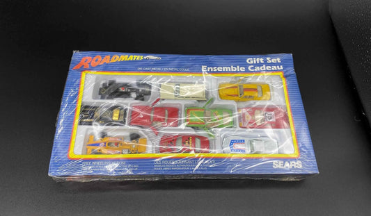 Sears Roadmates Free Wheeling Action Die Cast Metal Gift Set, Sears Roadmate Gift Set New Old Stock, Roadmate Gift Set 10 Cars Sealed in Box