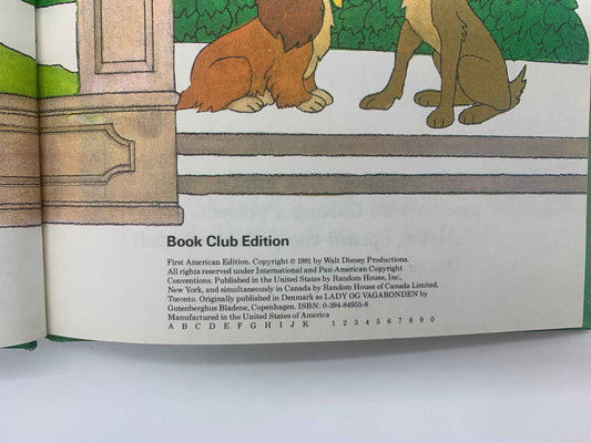 Walt Disney Productions Presents Lady and the Tramp First American Edition 1981, Vintage Walt Disney's Lady and the Tramp Book, Vintage Lady