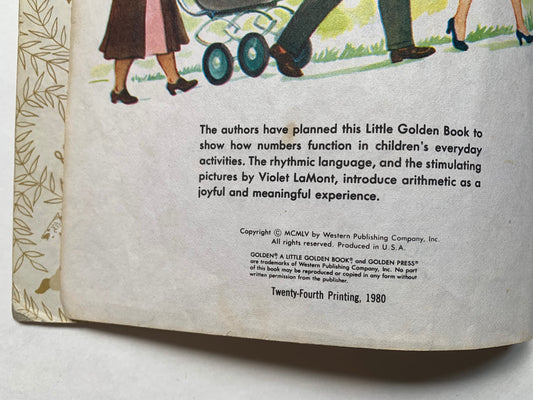 Vintage Numbers A Little Golden Book, Vintage Numbers Golden Book, Numbers What They Look Like and What They Do, 1980 Numbers Book, Numbers