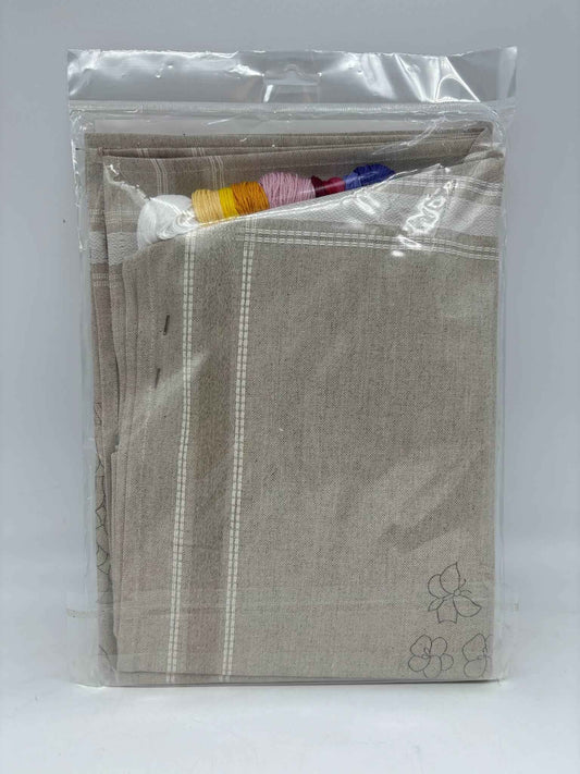 Vintage Duftin Spring Basket Tablecloth Kit, Design 7104, 31.5”x31.5”, Embroidery Tablecloth, Cross Stitch Table Cloth, Duftin Table Cloth
