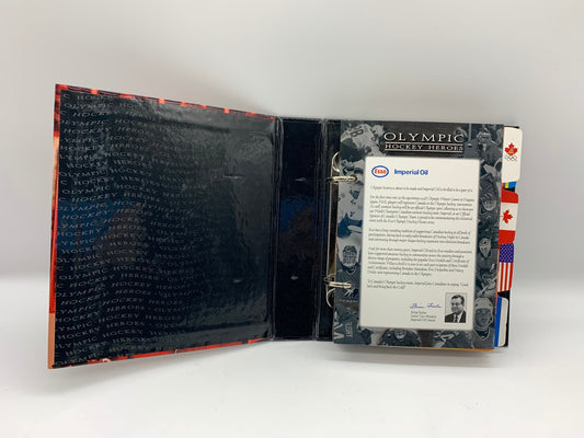 Vintage 1998 Olympic Hockey Heroes Binder, 1998 Nagano Olympic Winter Games Hockey, Esso 1998 Olympic Hockey Heroes Binder, 1998 CDN Hockey