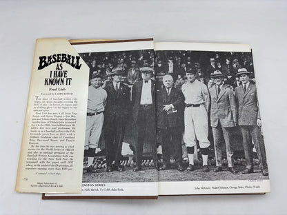Vintage Fred Lieb Baseball as I Have Known It, 1977 Baseball As I Have Known It by Fred Lieb with Review of Book request inside Front Cover