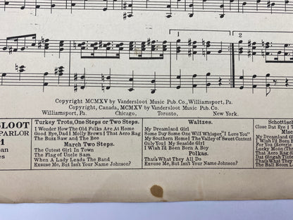 Antique December Morn. Fox Trot by Harry J. Lincoln Sheet Music. Rare 1915 December Morn. Fox Trot Composed by Harry J Lincoln Sheet Music