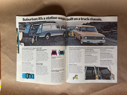 1972 Chevrolet Trucks Brochure, 1972 El Camino Brochure, Chevy Blazer Brochure, 1972 Chevrolet Suburban Brochure, 1972 Chevrolet Cheyenne