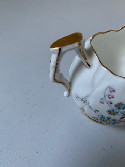 Vintage Aynsley Foral Cream & Sugar Dish, Aynsley Pattern 29, Gold Edge Floral Pattern Bone China Cream and Sugar, Aynsley Cream and Sugar