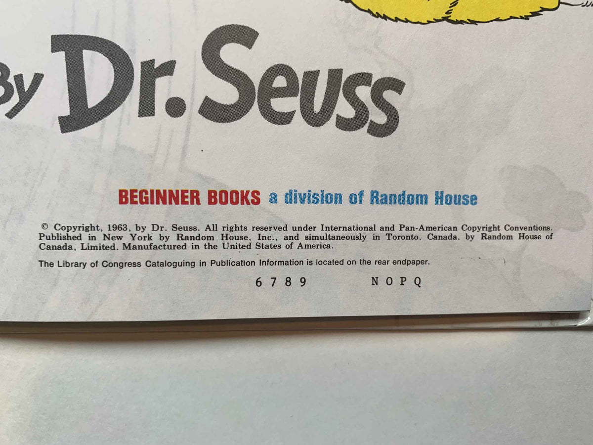 Vintage Hop on Pop by Dr Seuss, The Simplest Seuss for Youngest Use, Dr Seuss Book Club Edition, Kids Book, Dr Seuss Book, Vintage Dr Seuss