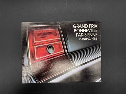 1986 Pontiac Grand Prix Bonneville Parisienne Brochure, 1986 Pontiac Grand Prix Sales Brochure, Pontiac Bonneville Brochure, 1986 Pontiac
