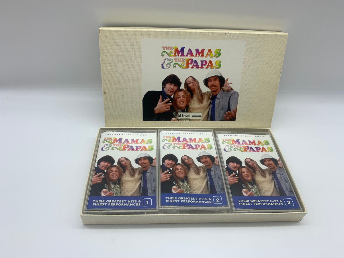 Vintage Readers Digest Music The Mamas and The Papas, 1997 The Mamas and The Papas Greatest Hits and First Performances, 3 Cassette Tapes