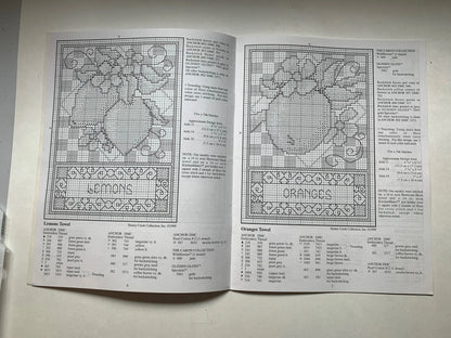Fruit Tarts & Towels Stoney Creek Collection Book 244, Fruit Cross Stitch Patterns for Dish Towels, Pot Holders, Cross Stitch Pattern, Pot