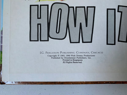Vintage Walt Disneys How It Works in the Home, 1982 Walt Disney Productions Book, Vintage Disney Character How It Works Book, Disney Book