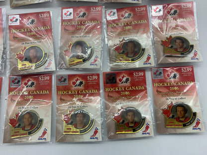 Vintage NEW Hockey Canada National Mens Hockey Team Official Pin Collection, Unopened New in Package 2006 Men’s Team Canada Pin Collection