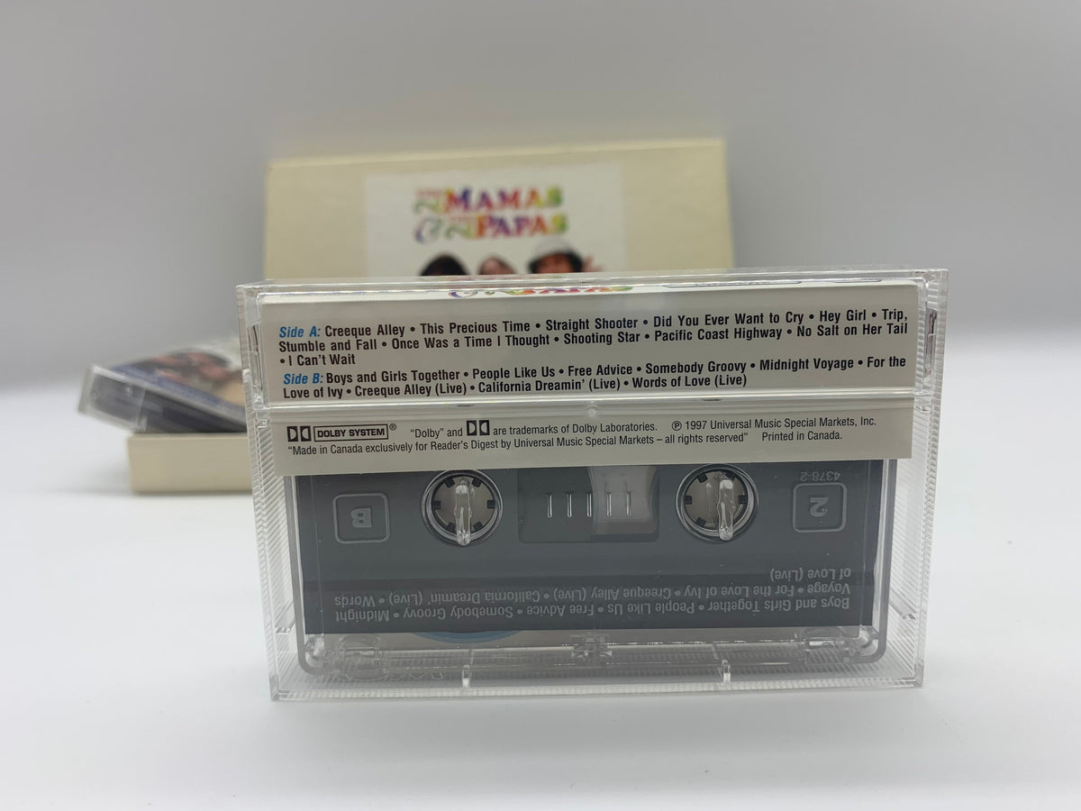 Vintage Readers Digest Music The Mamas and The Papas, 1997 The Mamas and The Papas Greatest Hits and First Performances, 3 Cassette Tapes