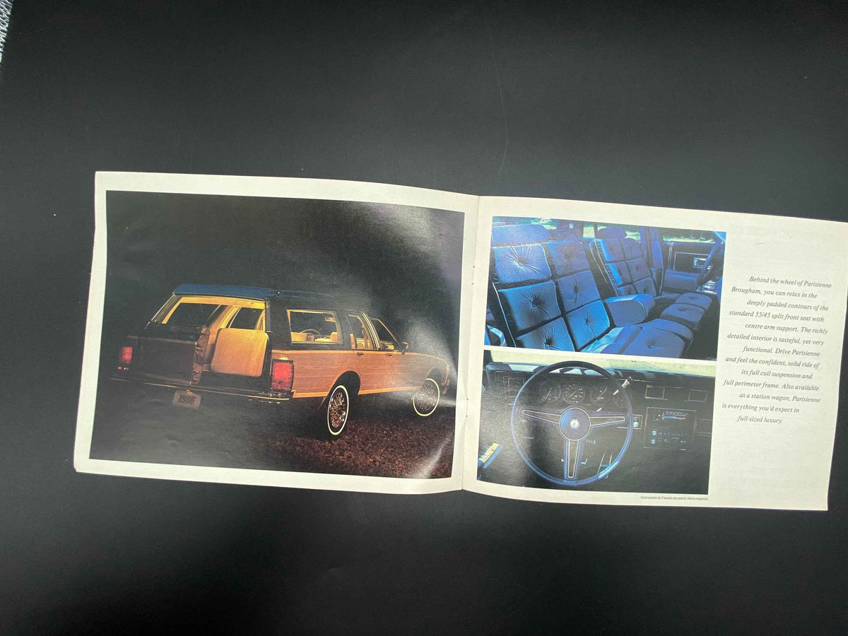 1986 Pontiac Grand Prix Bonneville Parisienne Brochure, 1986 Pontiac Grand Prix Sales Brochure, Pontiac Bonneville Brochure, 1986 Pontiac