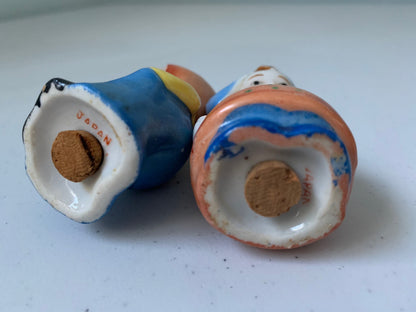 Vintage Dutch Boy and Girl Salt & Pepper, Japan Ceramic Hand Painted Salt and Pepper Shakers, Traditional Dutch Boy and Girl Shakers, Dutch