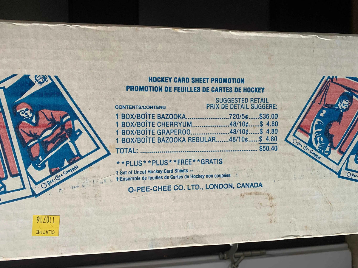 Bazooka Bubble Gum O-PEE-CHEE Hockey Card Sheet Promotion 4 Uncut Sheets, 132 Cards per Sheet, New Old Stock, 1991 o-pee-chee hockey cards