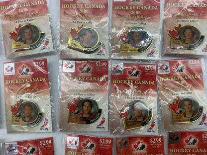 Vintage NEW Hockey Canada National Mens Hockey Team Official Pin Collection, Unopened New in Package 2006 Men’s Team Canada Pin Collection