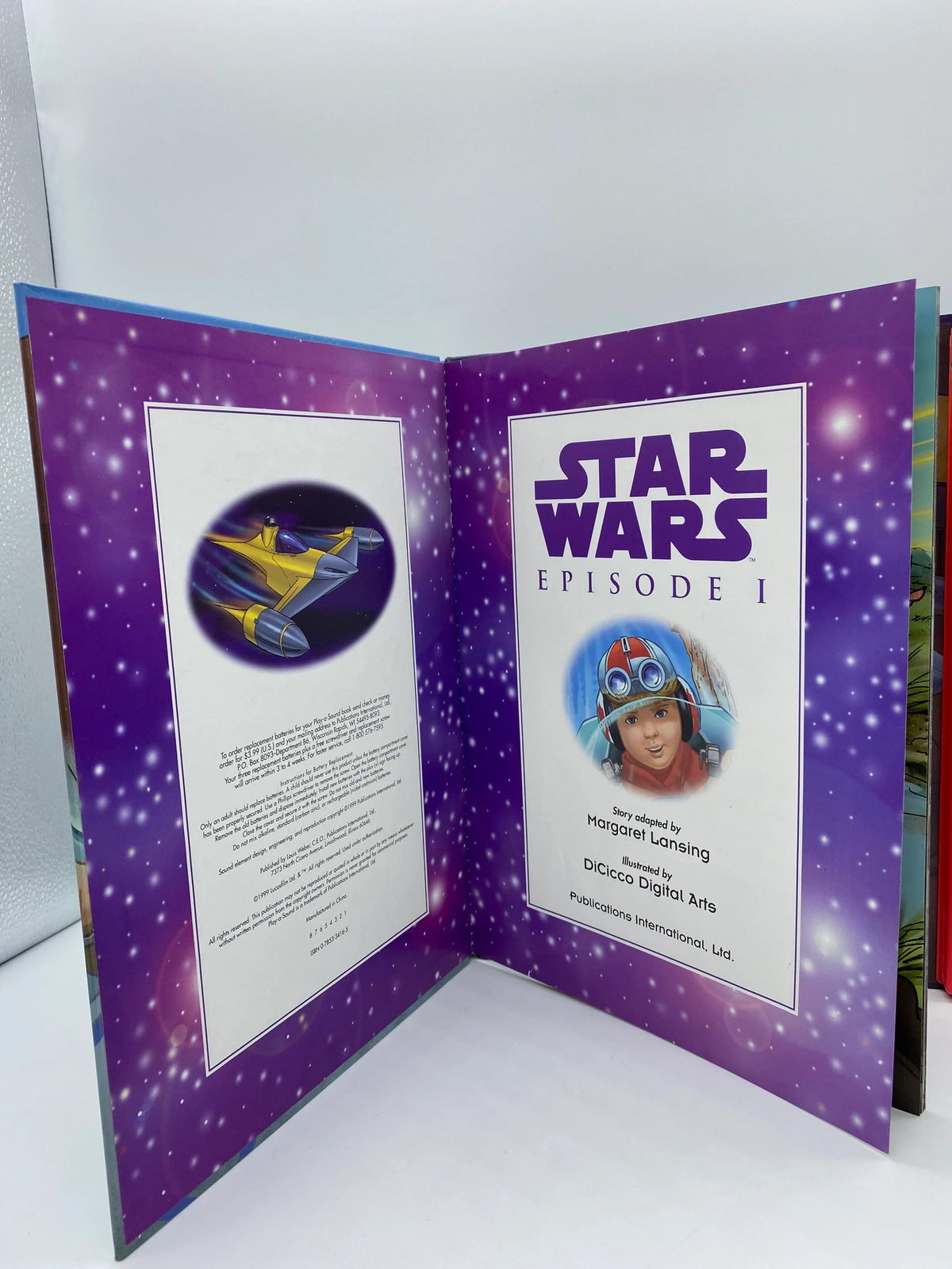 Star Wars Episode 1 Play a Sound Book, 1999 Star Wars Episode 1 Play a Sound Childrens Book, Working Star Wars Play a Sound Book, Star Wars