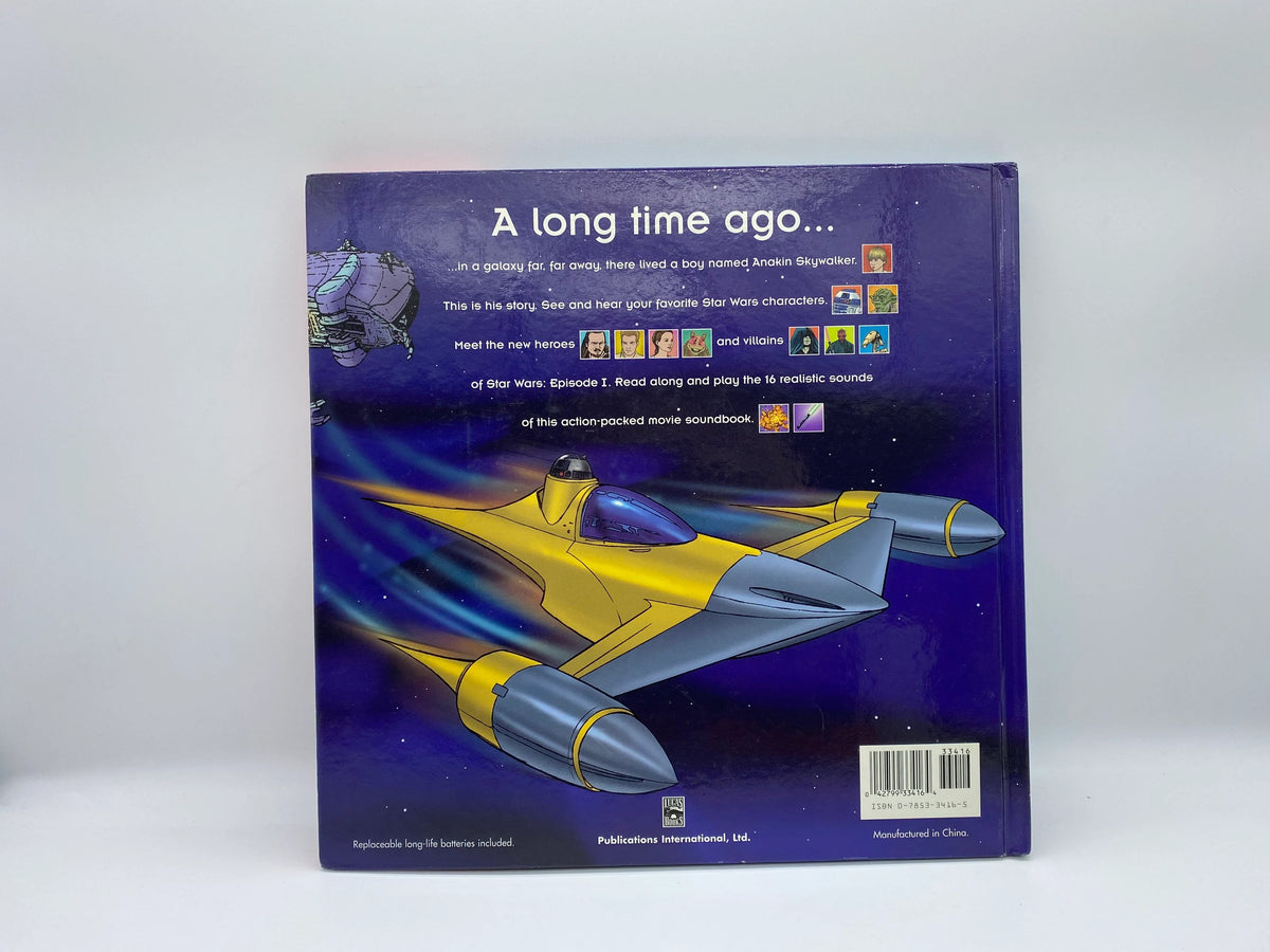 Star Wars Episode 1 Play a Sound Book, 1999 Star Wars Episode 1 Play a Sound Childrens Book, Working Star Wars Play a Sound Book, Star Wars
