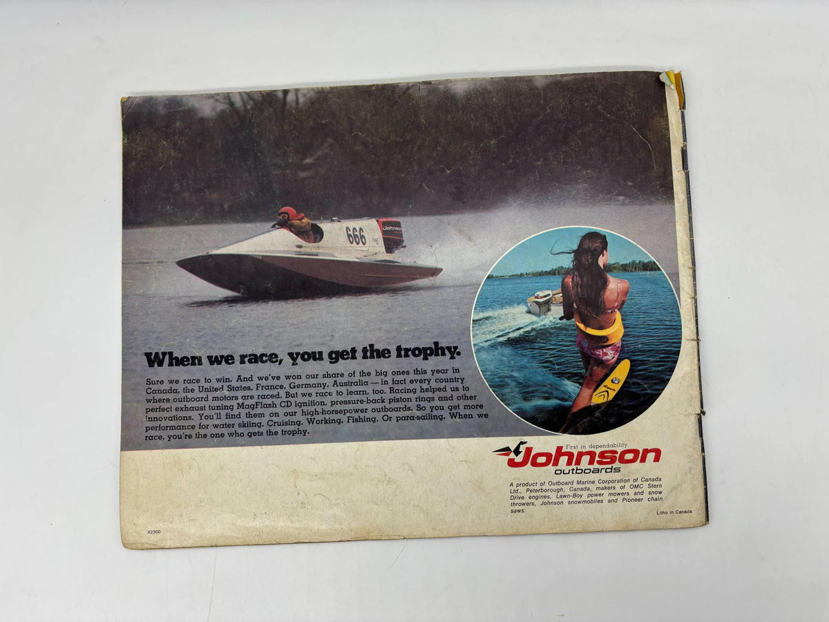 Vintage Johnson 73 Outboards Brochure, Johnson 73 Brochure, Johnson Sea-Horse 135, 115, 85, 65, 50, 40, 25, 20 73 Johnson Outboard Motor Brochure