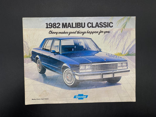 1982 Malibu Classic Chevrolet Brochure, 1982 Malibu Chevrolet Dealer Brochure, Malibu Classic Brochure, 1982 Malibu Classic Station Wagon