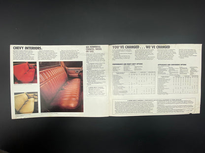 1983 Chevy Full-Sized Pickups Dealership Brochure, 1983 Chevy Pickups Sales Brochure, 1983 Chevy Pickups 6.2 Diesel Power Brochure, Chevy