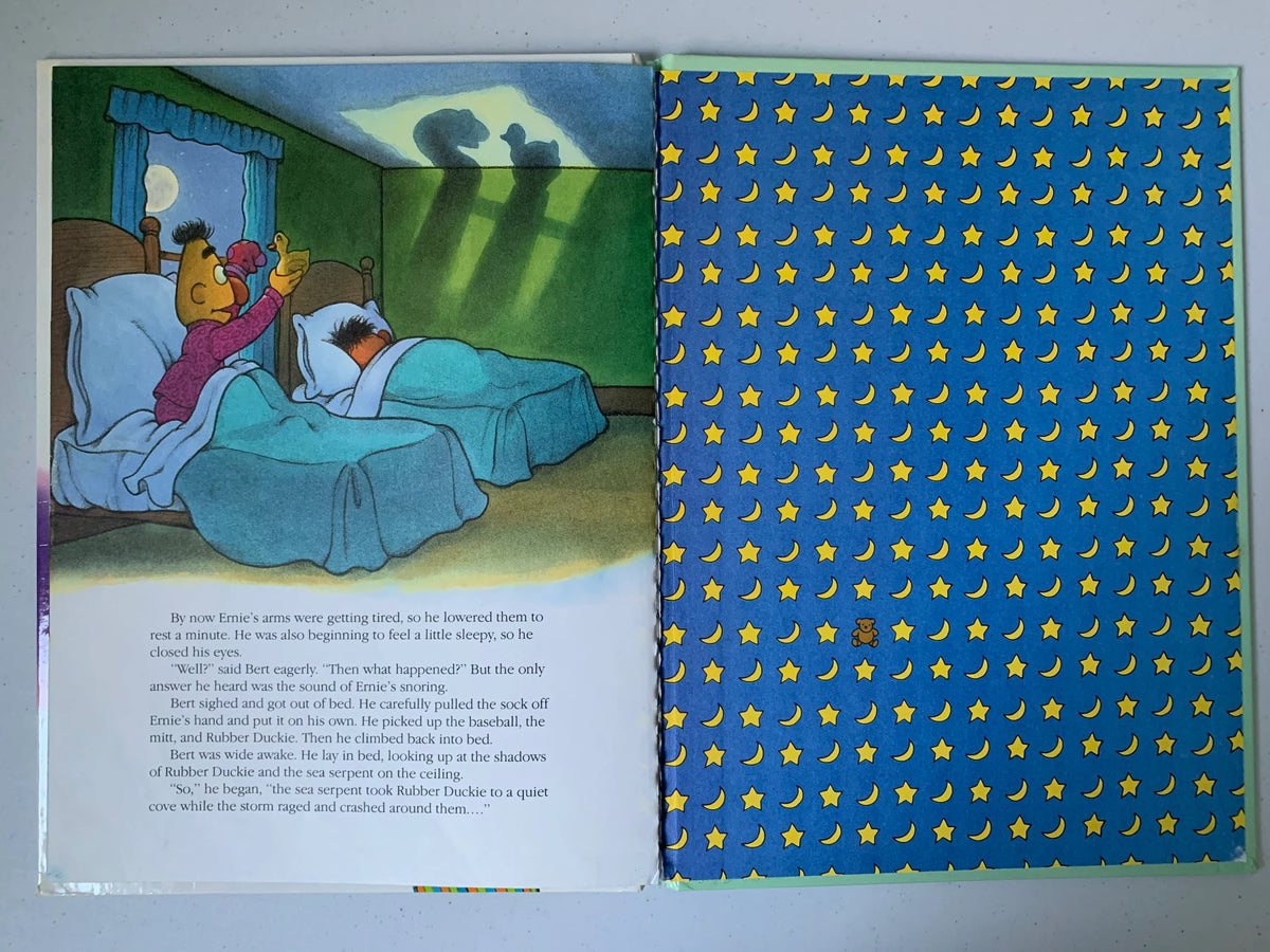 Vintage Bert and the Magic Lamp and Other Good Night Stories, Sesame Street Good Night Stories, A Golden Book, 1989 CTW, Ernie and Bert Book