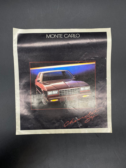 1984 Chevrolet Monte Carlo Brochure, 1984 Monte Carlo Chevrolet Dealer Brochure, Monte Carlo SS Sport Coupe 1984 Brochure, Monte Carlo 1984
