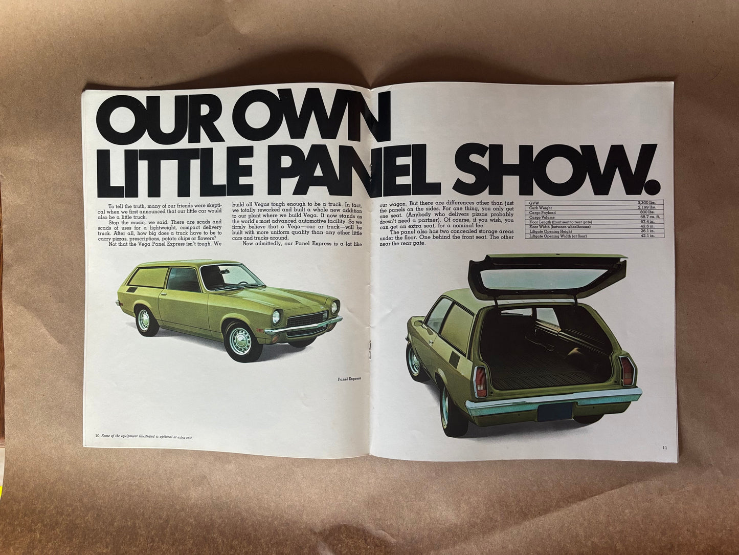 Chevy’s New Little Car is Open For Business 1971 Vega Brochure,General Motors Dealership Brochure, 1971 Chevy Vega Dealership Sales Brochure