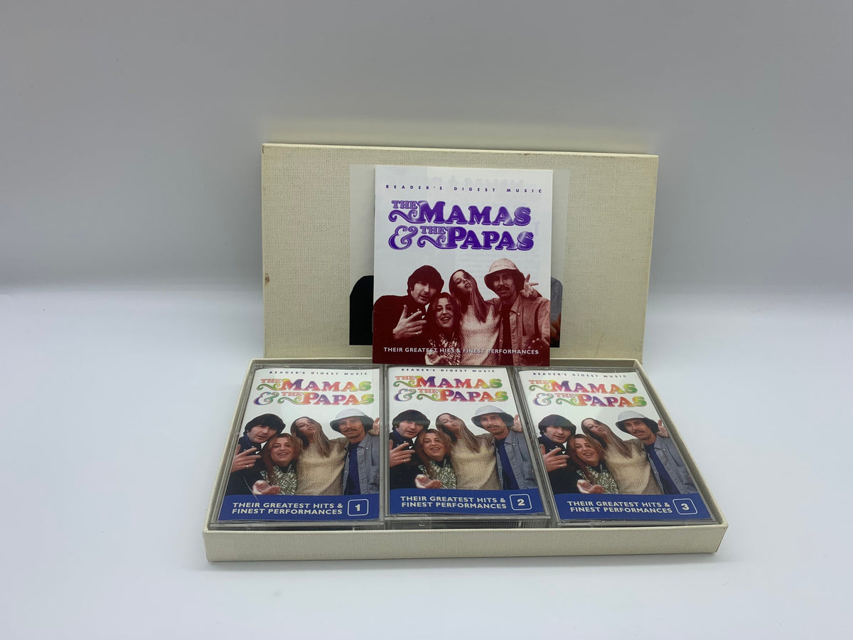 Vintage Readers Digest Music The Mamas and The Papas, 1997 The Mamas and The Papas Greatest Hits and First Performances, 3 Cassette Tapes