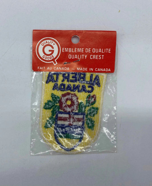 Vintage Alberta Canada Crest Patch, New Old Stock Alberta Canada Crest Patch, Alberta Canada Provincial Crest Patch, Alberta Canada Patch