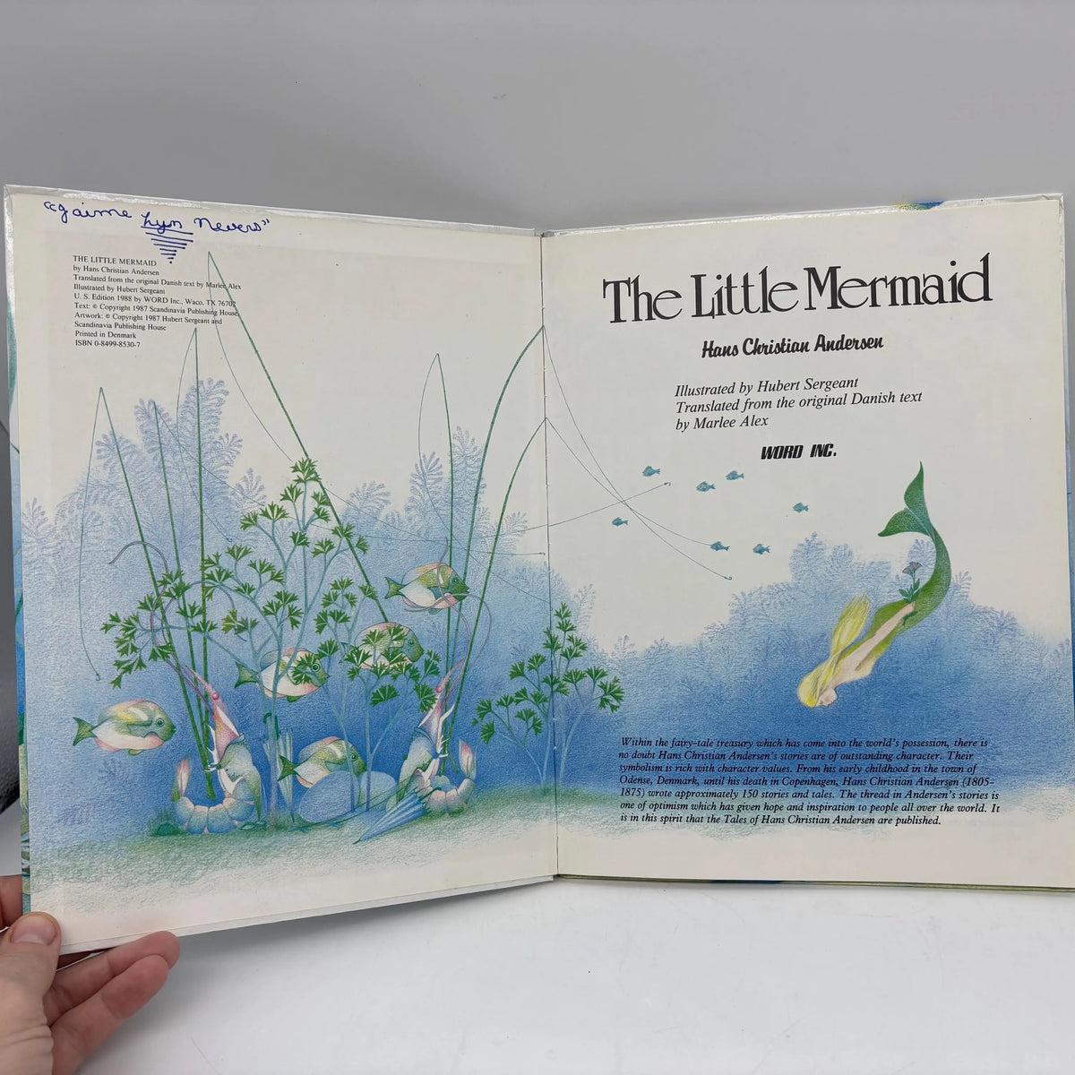 Tales of Hans Christian Andersen The Little Mermaid, 1988 The Little Mermaid By Hans Christian Andersen by Word Inc U.S. Edition Denmark