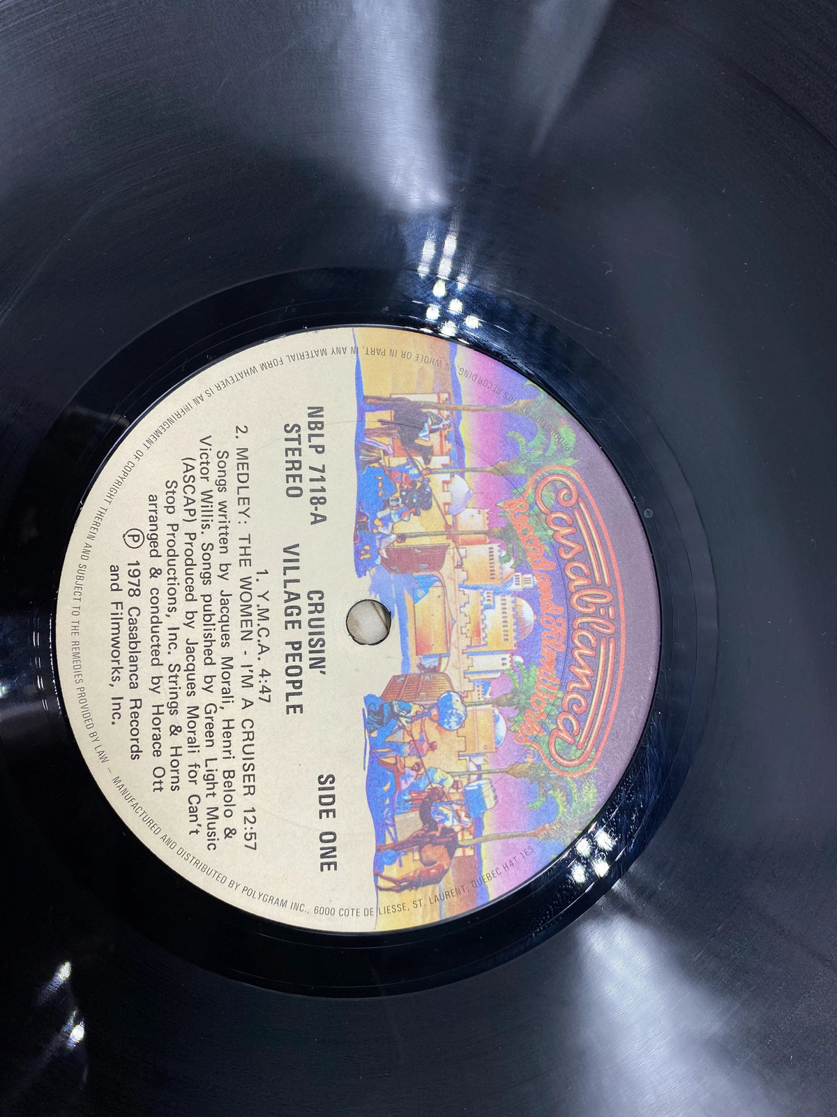 Village People Cruisin Album, 1978 Cruisin Village People Vinyl Record, Village People LP, YMCA The Village People LP, Casablanca Records