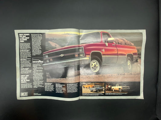 1984 Chevy Full-Sized Pickups Dealership Brochure, 1984 Chevy Pickups Sales Brochure, 1984 Chevy Silverado Pickups Brochure, Chevy Silverado