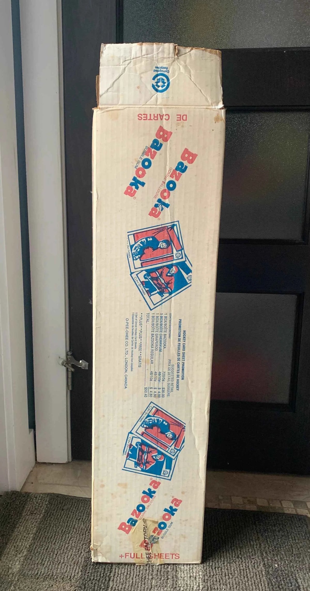 Bazooka Bubble Gum O-PEE-CHEE Hockey Card Sheet Promotion 4 Uncut Sheets, 132 Cards per Sheet, New Old Stock, 1991 o-pee-chee hockey cards