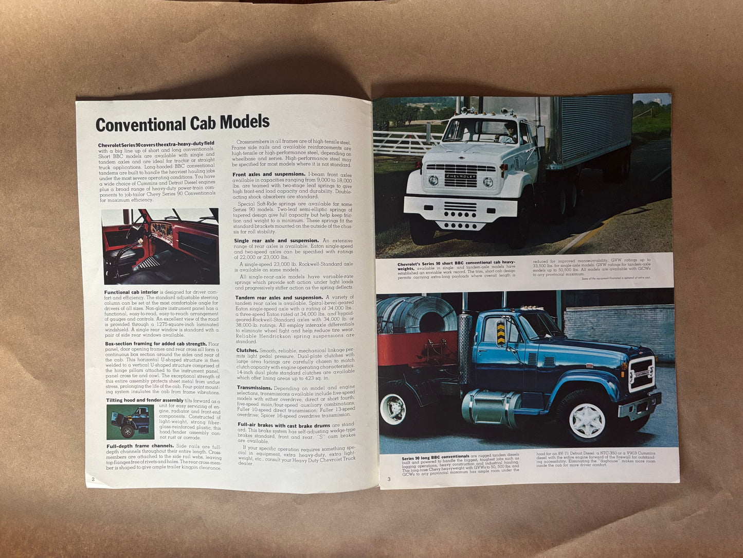 1973 Chevrolet Trucks 90 Series Brochure Conventional and Titan Models, 1973 Chevy Trucks 90 Series Brochure, Detroit Diesel Chevy Trucks