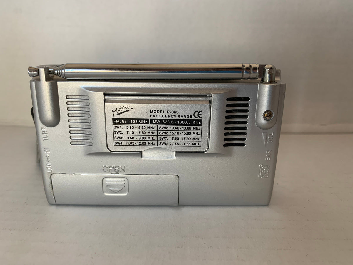 Vintage M-Zone Digital 10 Band Radio, Hi-Sensitivity Mini Radio with Alarm Clock, MZone Model R363, Multi Band Receiver, Mini Handheld Radio