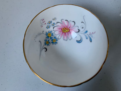 Vintage Aynsley Foral Cream & Sugar Dish, Aynsley Pattern 29, Gold Edge Floral Pattern Bone China Cream and Sugar, Aynsley Cream and Sugar