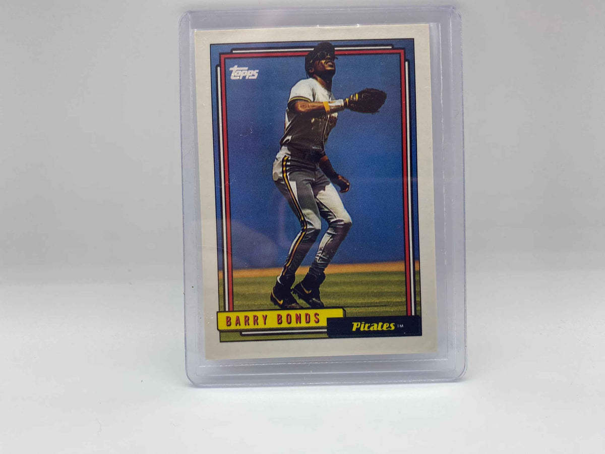 1992 Topps Barry Bonds Baseball Card, Barry Bonds Pittsburgh Pirates 1992 TOPPS 380 Baseball Card, Vintage 1992 Barry Bonds Baseball Card