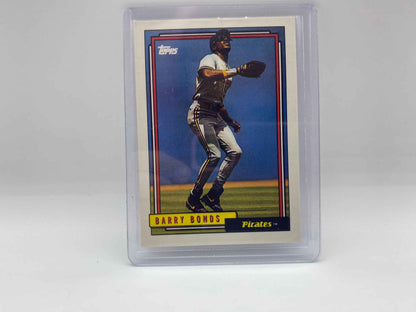 1992 Topps Barry Bonds Baseball Card, Barry Bonds Pittsburgh Pirates 1992 TOPPS 380 Baseball Card, Vintage 1992 Barry Bonds Baseball Card