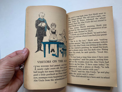 Vintage Heidi, Heidi Wonder Read Aloud Books, 1961 Heidi Wonder Book, Adapted and abridged for young readers, Heidi Book, 1961 Heidi Book