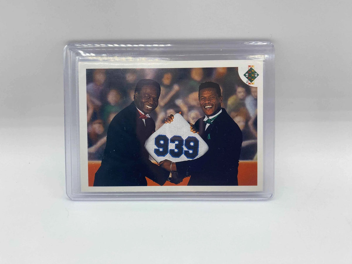 1991 Upper Deck 939 Stolen Base Leader Baseball Card, Vintage 91 Rickey Henderson Stolen Base Leader Upper Deck Error Card, Rickey Henderson