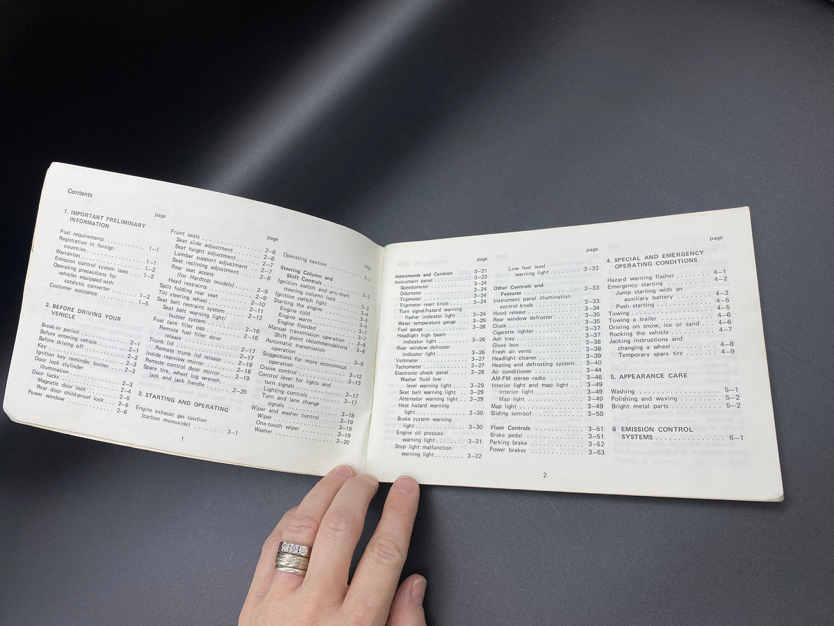1982 Mazda 626 Owners Manual, Vintage 1982 Mazda 626 Owner’s Manual, 82 Mazda 626 Conduite et Entretien, Toyo Kogyo Co Ltd, Mazda 626 Manual