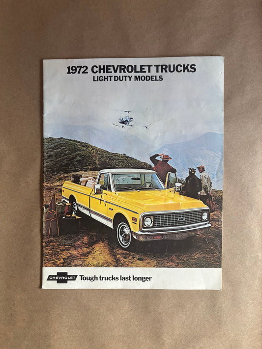1972 Chevrolet Trucks Brochure, 1972 El Camino Brochure, Chevy Blazer Brochure, 1972 Chevrolet Suburban Brochure, 1972 Chevrolet Cheyenne